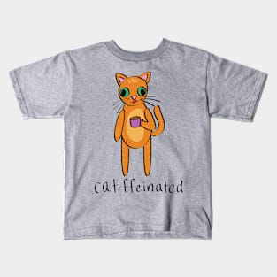 Cat-ffeinated Kids T-Shirt